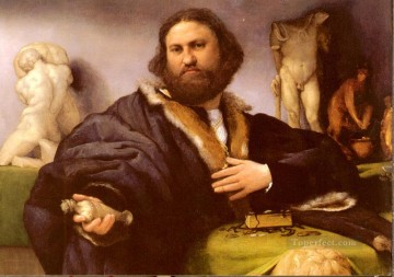 Retrato de Andrea Odoni Renacimiento Lorenzo Lotto Pinturas al óleo
